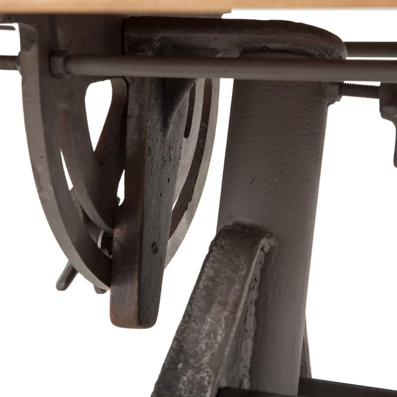 Artezia 62-Inch Adjustable Teak Wood Drafting Desk