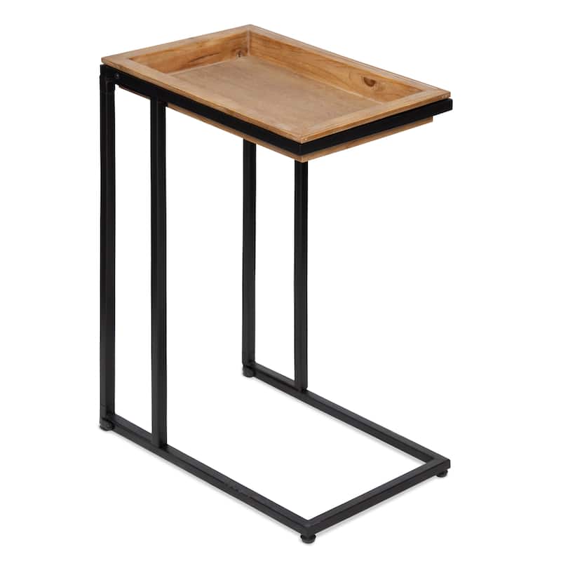 Kate and Laurel Lockridge Wood C-Table - Natural