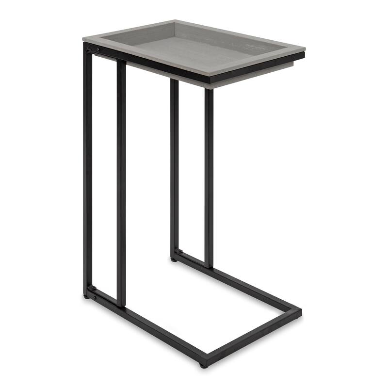 Kate and Laurel Lockridge Wood C-Table - Gray