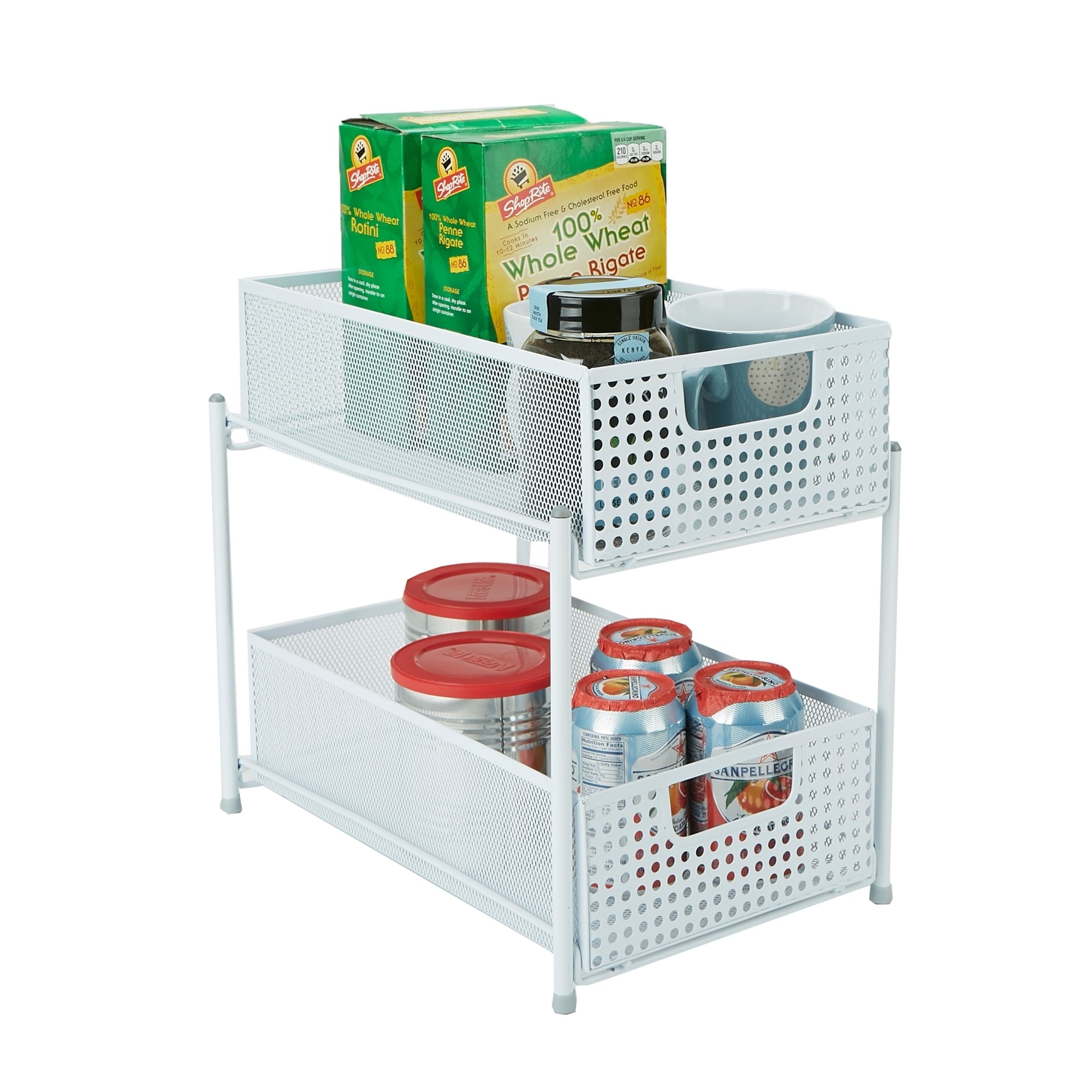Mind Reader 2 Tier Mesh Storage Basket Organizer, Home, Kitchen