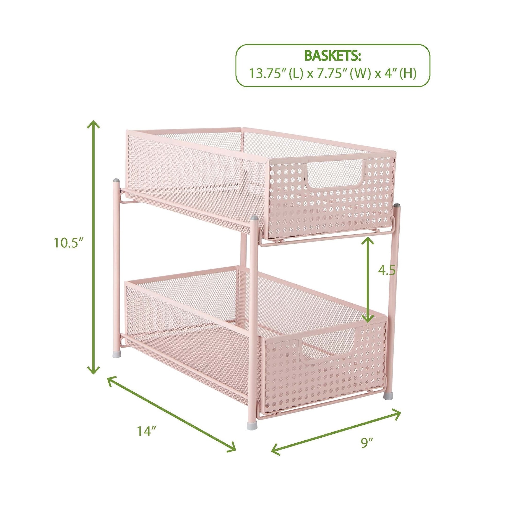 Mind Reader 2 Tier Mesh Storage Basket Organizer, Home, Kitchen, Pink - Bed  Bath & Beyond - 26970885