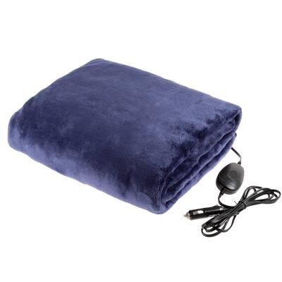 Electric Car Blanket-Outdoor Heated 12V Travel Throw-Fleece by Stalwart