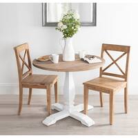 Kate and Laurel Bellmead Distressed Round Dining Table