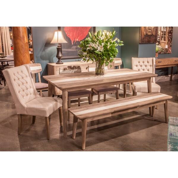 Shop Black Friday Deals On Carson Carrington Munkfors 70 Inch Acacia Wood Dining Table Multi On Sale Overstock 26971045