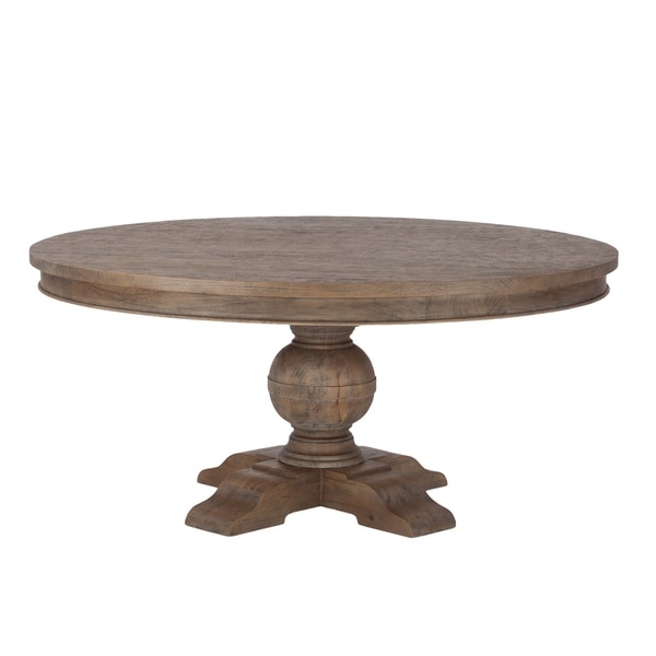 Shop Chatham Downs 72-Inch Round Dining Table in Weathered Teak Finish - Brown - Free Shipping ...