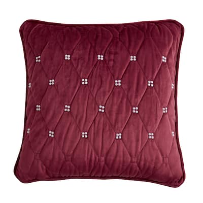 Izabelle Quilted Velvet Throw Pillow