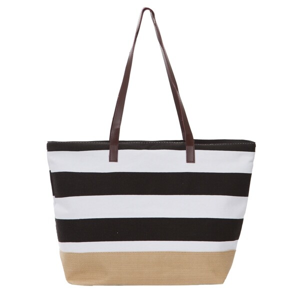 stripe tote bag