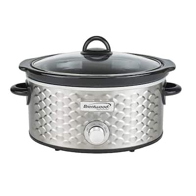 Brentwood Scallop Pattern 4.5 Quart Slow Cooker
