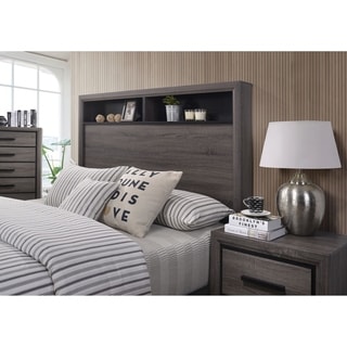 Strick and Bolton  Rothwell Grey Platform Bed (Assembled - Queen - Wood)