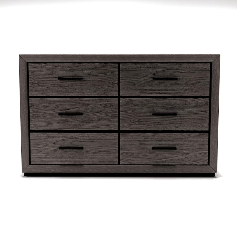 Rothwell Contemporary Grey 59-inch Wide 6-Drawer Horizontal Wood Dresser by Furniture of America