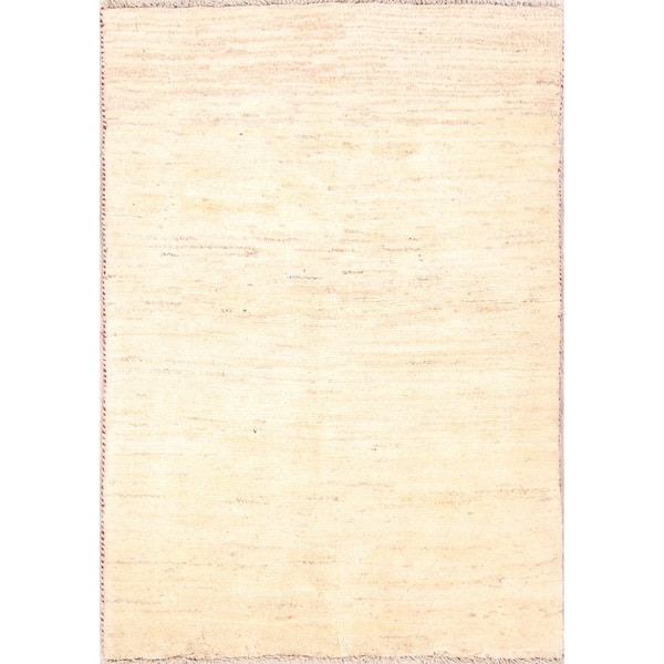 slide 2 of 15, Gabbeh Modern Solid Hand Knotted Wool Persian Area Rug - 4'8" x 3'4"