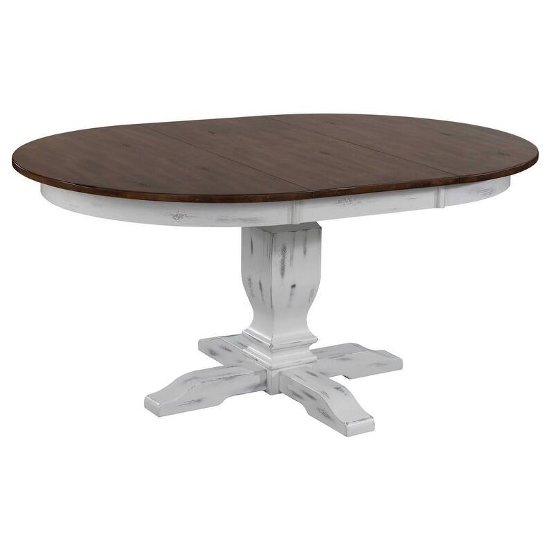 Transitional Distressed White X-Back 5-Piece Dining Set
