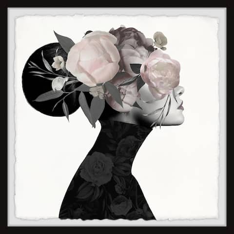 Marmont Hill - Handmade Dark Flower Turban III Framed Print