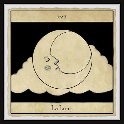'La Lune' Framed Painting Print - Multi-Color