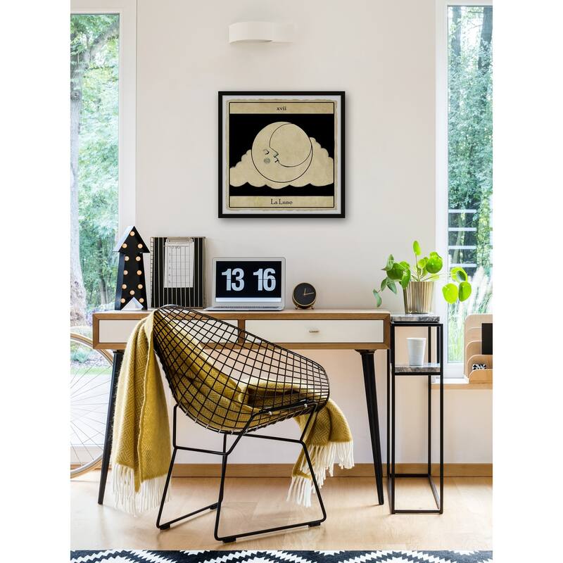 'La Lune' Framed Painting Print - Multi-Color