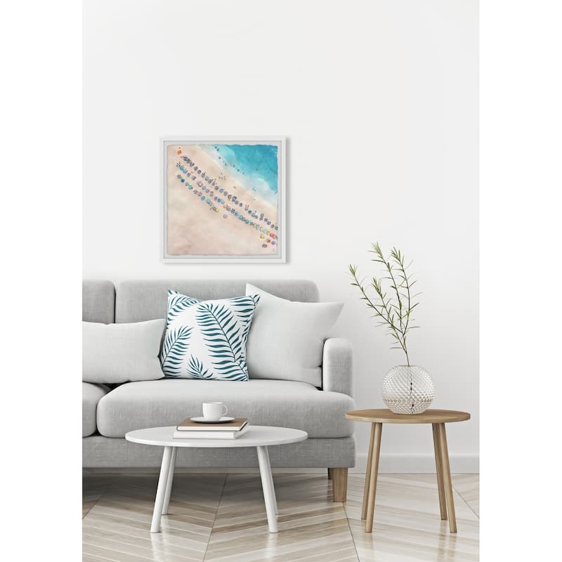 'Perfect Vacation II' Framed Painting Print - Multi-Color