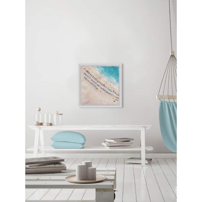 'Perfect Vacation II' Framed Painting Print - Multi-Color