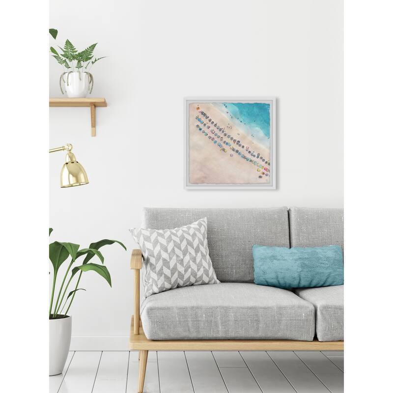 'Perfect Vacation II' Framed Painting Print - Multi-Color