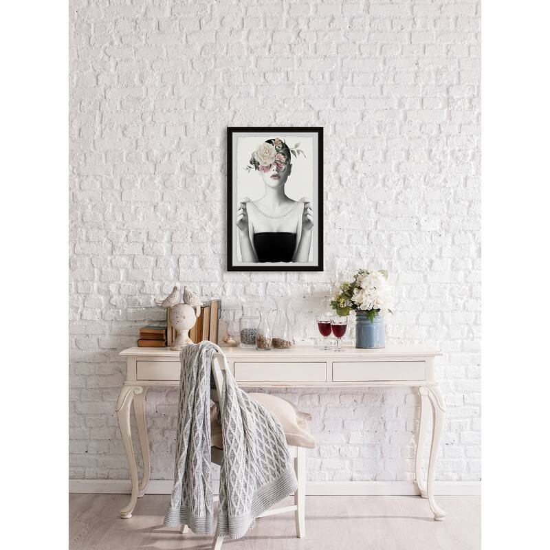 'Flower Madness III' Framed Painting Print - Multi-Color