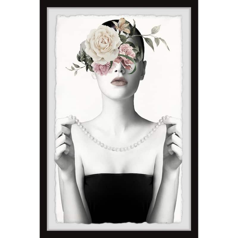 'Flower Madness III' Framed Painting Print - Multi-Color