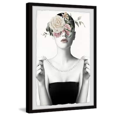 'Flower Madness III' Framed Painting Print - Multi-Color