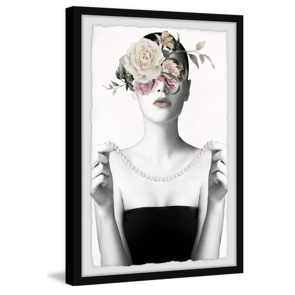 'Flower Madness III' Framed Painting Print - Multi-Color