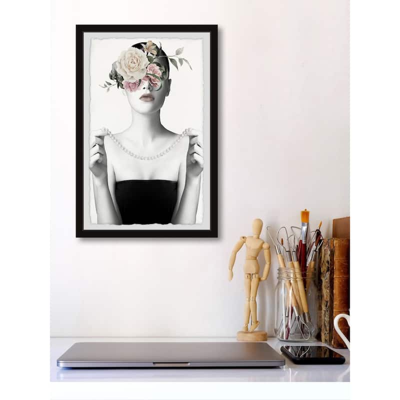 'Flower Madness III' Framed Painting Print - Multi-Color