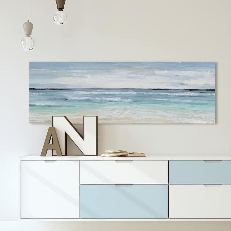 Porch & Den Jacob 'Beach On' Wrapped Canvas Print - Multi-Color