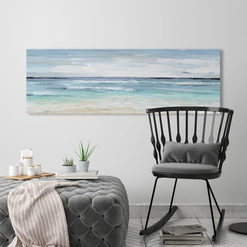 Porch & Den Jacob 'Beach On' Wrapped Canvas Print - Multi-Color