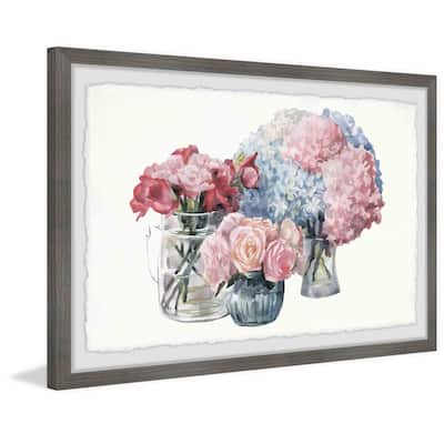 Flower Bouquets' Framed Painting Print - Multi-Color