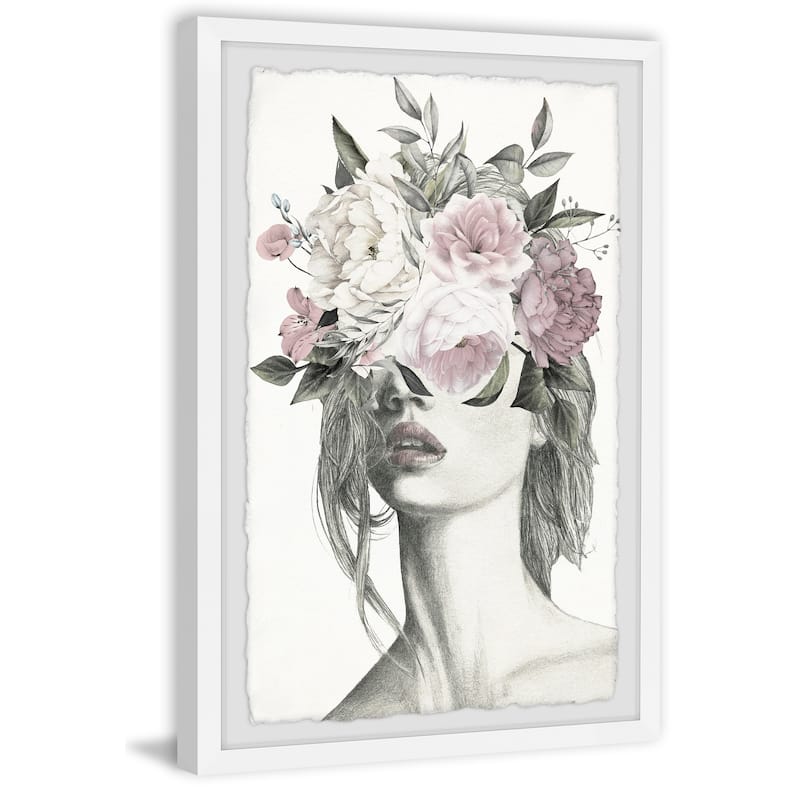 'Smokey Flower Crown' Framed Painting Print - Multi-Color