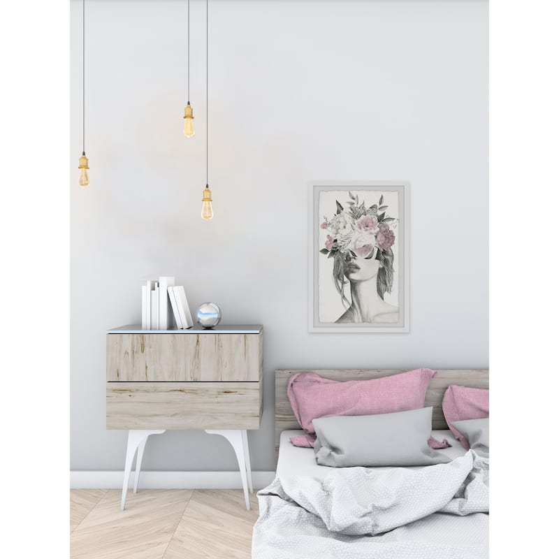 'Smokey Flower Crown' Framed Painting Print - Multi-Color