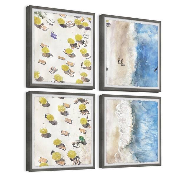 Shop Marmont Hill Handmade Yellow Sunshade Iii Quadriptych Multi Color Overstock 26976217