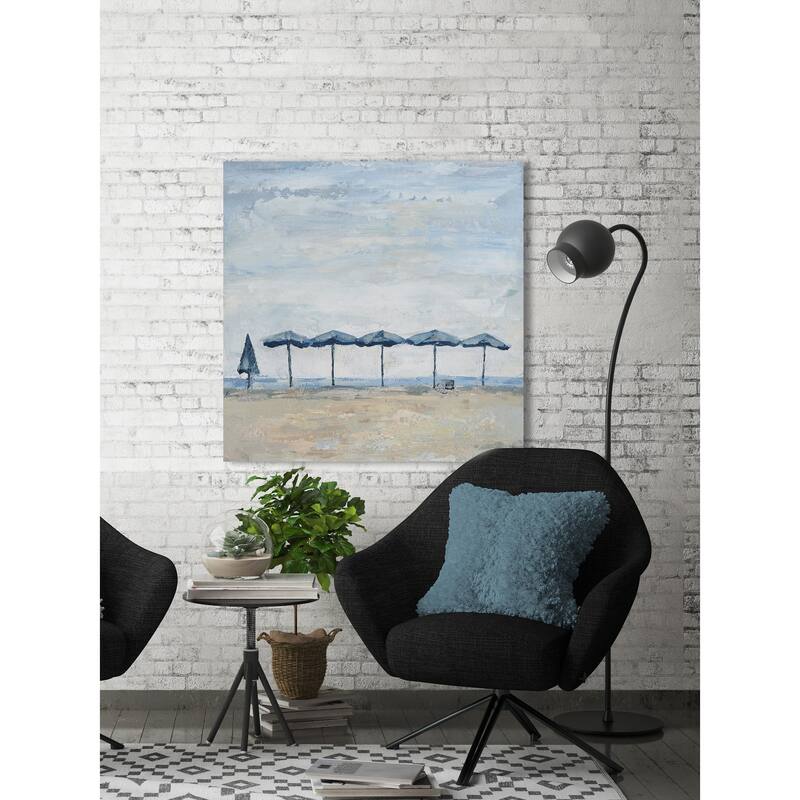 'Sunny Day at the Beach' Painting Print on Wrapped Canvas - Multi-Color