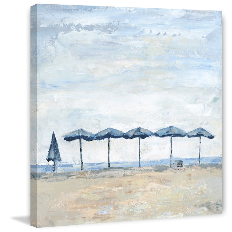 'Sunny Day at the Beach' Painting Print on Wrapped Canvas - Multi-Color