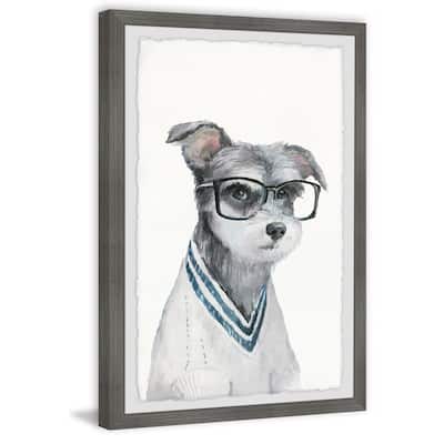 'Le Penseur III' Framed Painting Print - Multi-Color