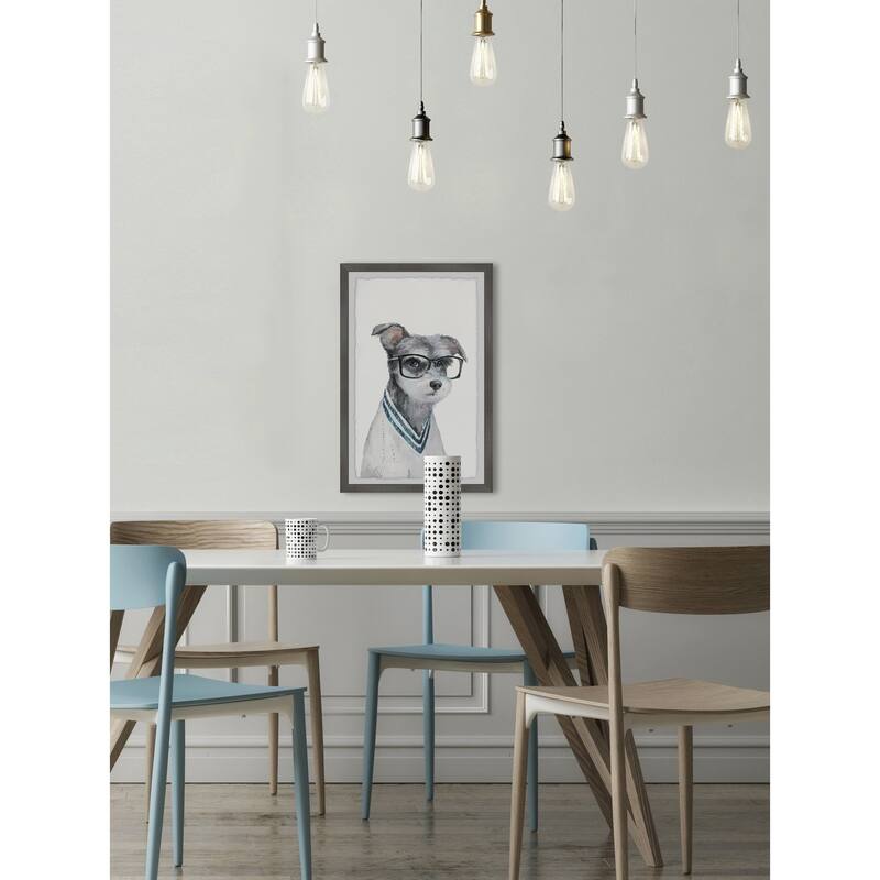 'Le Penseur III' Framed Painting Print - Multi-Color