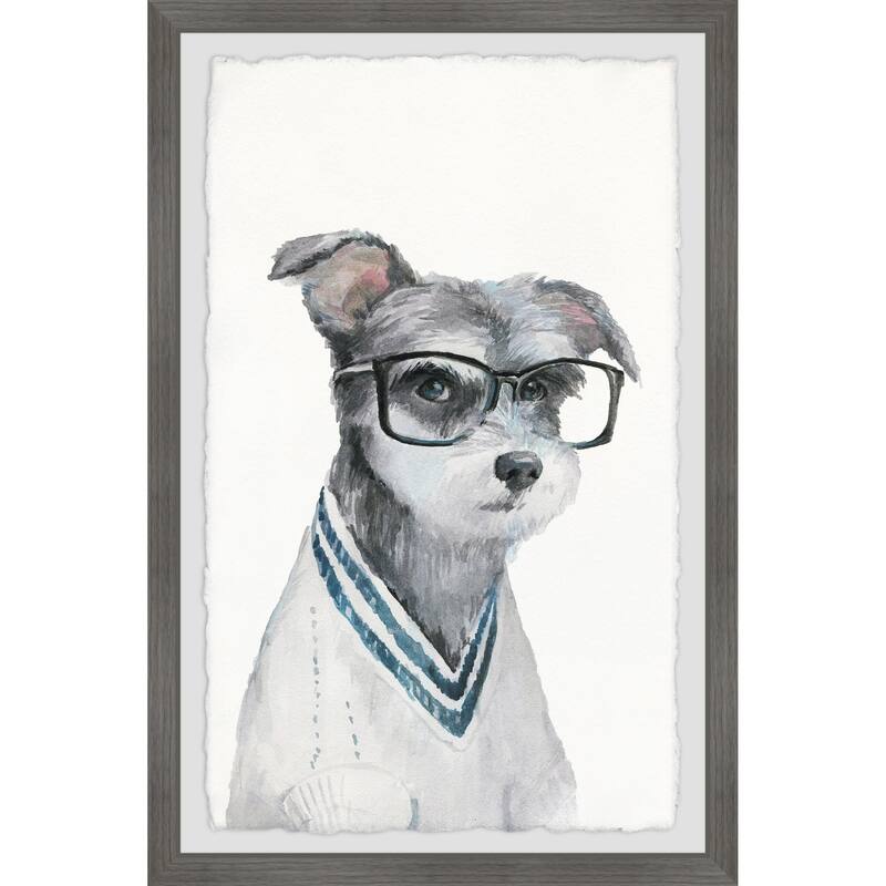 'Le Penseur III' Framed Painting Print - Multi-Color