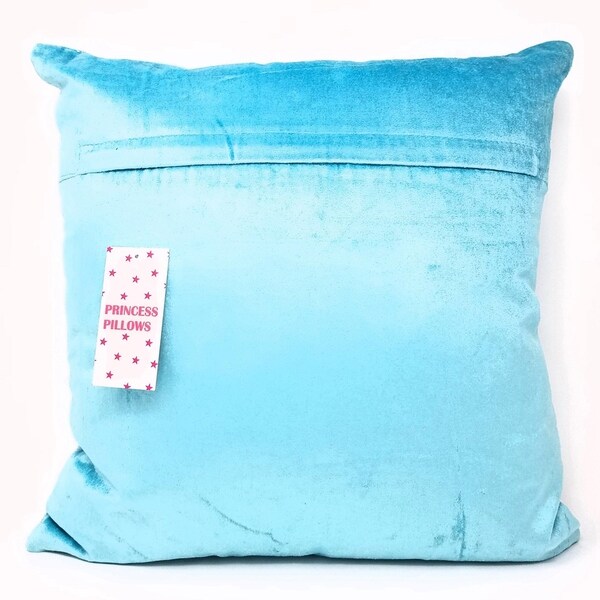 aqua blue pillow