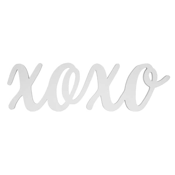 Shop Gallery Solutions Large White Script Xoxo Wood Cut Out Word