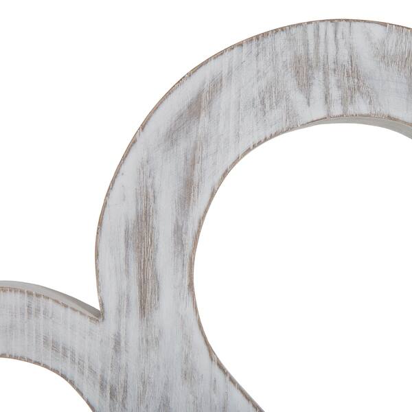 Gallery Solutions Large White Triple Heart Wood Cut Out Word Wall Decor Overstock 26978829