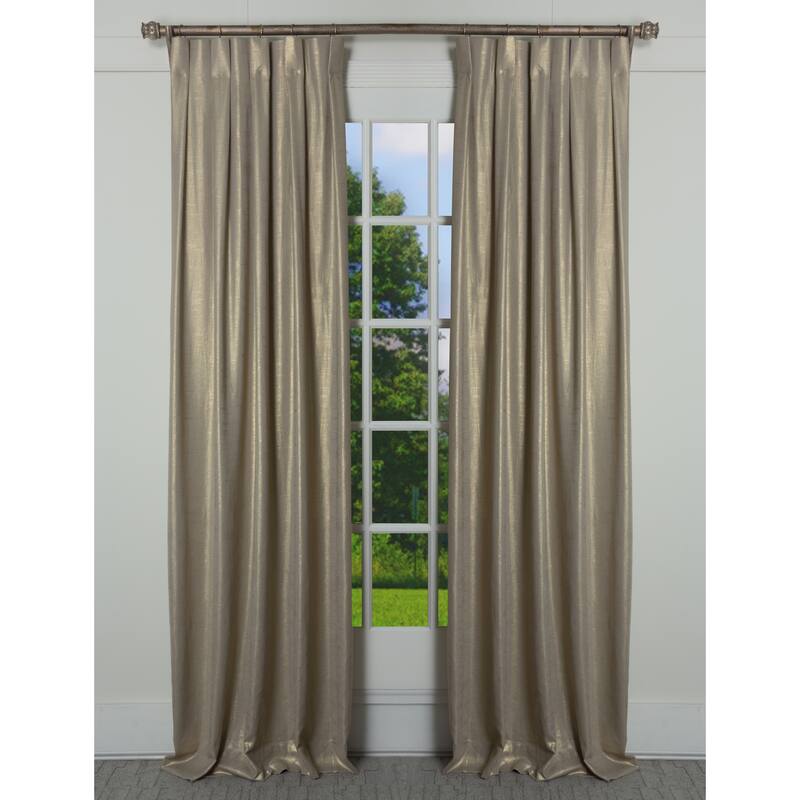 Porch & Den Easystreet Metallic Cotton Box-pleated Single Curtain Panel
