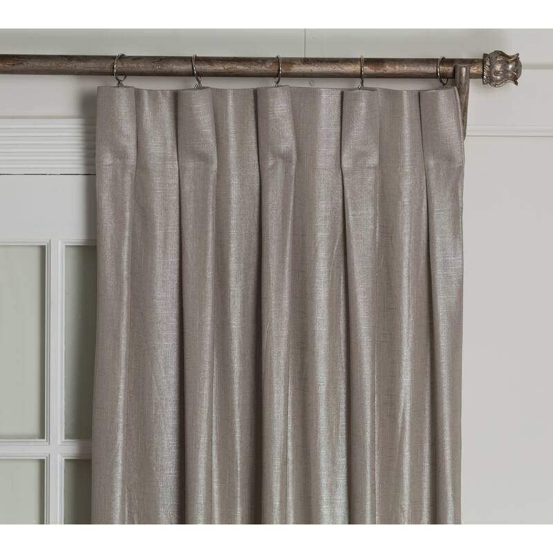 Porch & Den Easystreet Metallic Cotton Box-pleated Single Curtain Panel