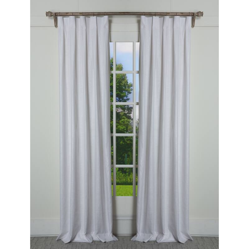 Porch & Den Easystreet Metallic Cotton Box-pleated Single Curtain Panel