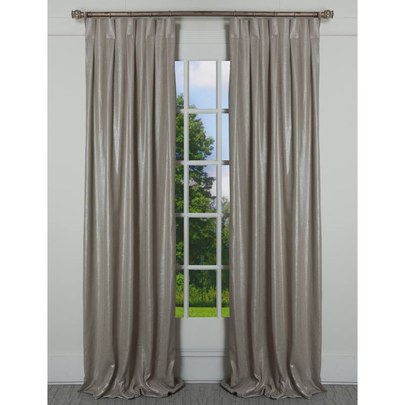 Porch & Den Easystreet Metallic Cotton Box-pleated Single Curtain Panel