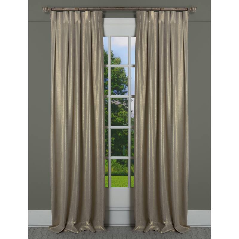 Porch & Den Easystreet Metallic Cotton Box-pleated Single Curtain Panel