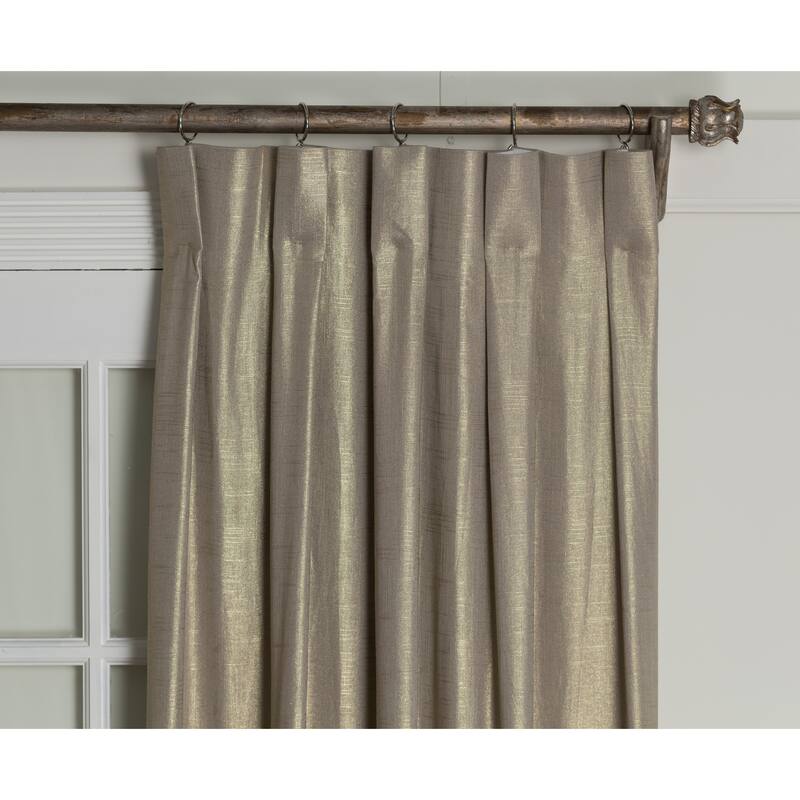 Porch & Den Easystreet Metallic Cotton Box-pleated Single Curtain Panel