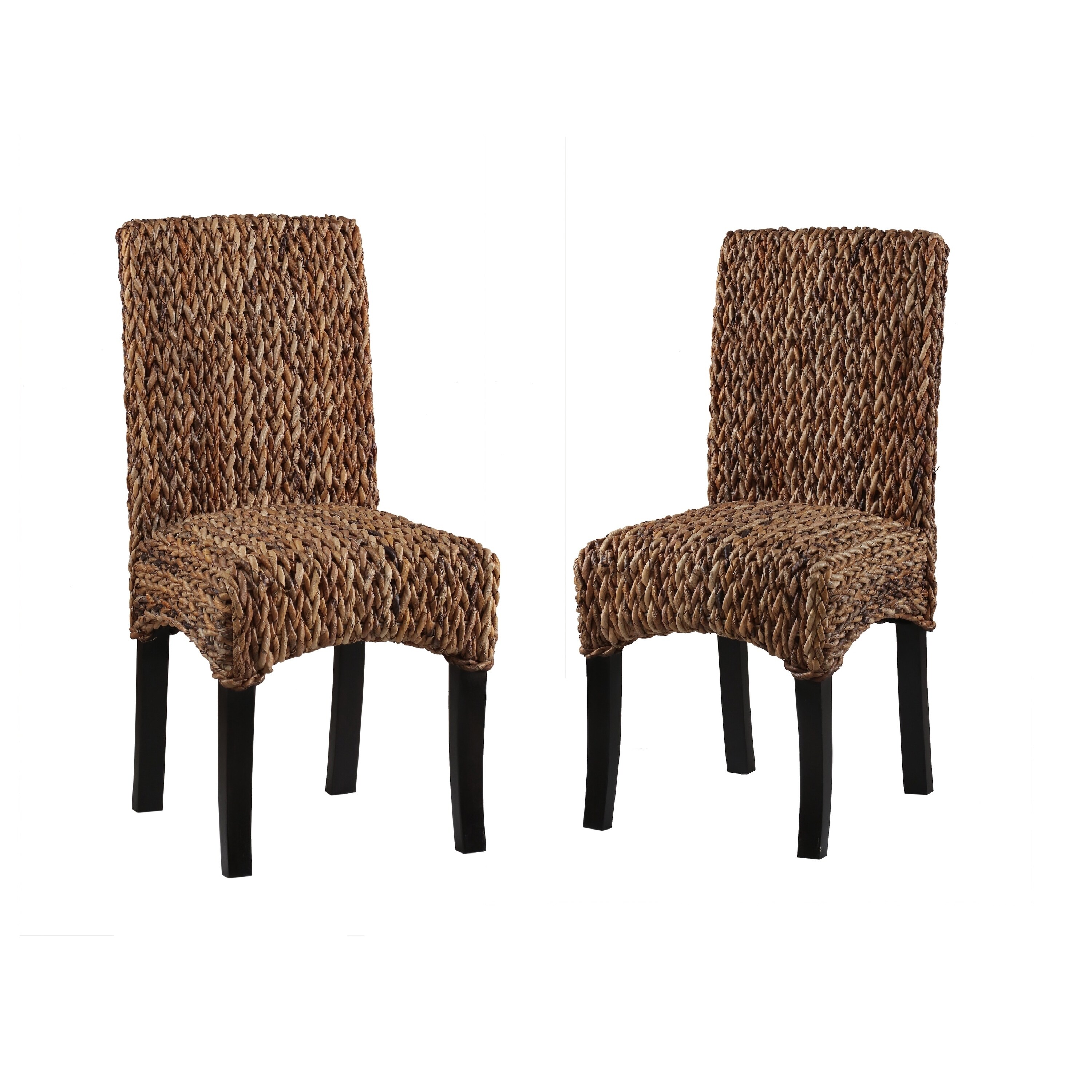 Shop Tuvalu Handwoven Coastal Banana Leaf Dining Chair Set Of 2 Overstock 26979980