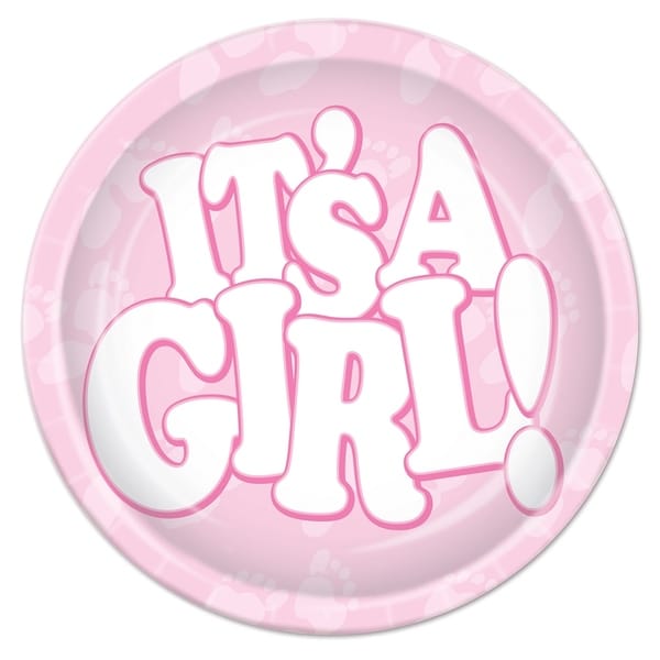 Beistle 9" Baby Shower Party It's a Girl Plates - 12 Pack (8/Pkg). Opens flyout.