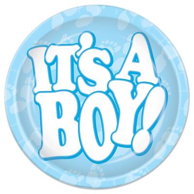 Beistle 9" Baby Shower Party It's a Boy Plates - 12 Pack (8/Pkg)